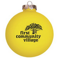 Matte Yellow Glass Ball Ornament 80 Mm